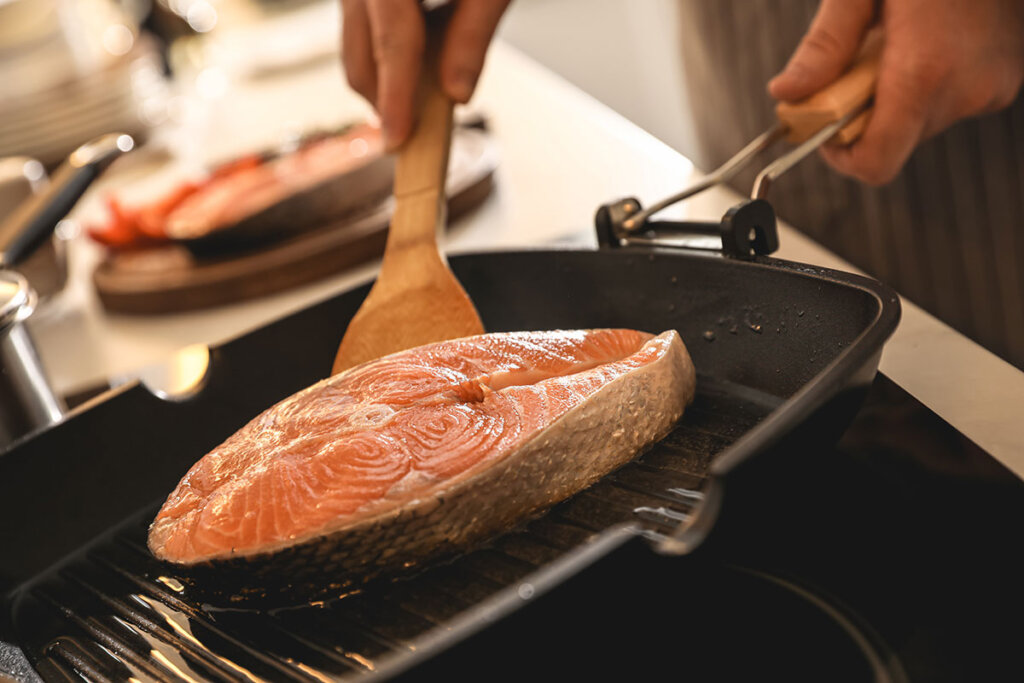 salmone fresco alla griglia