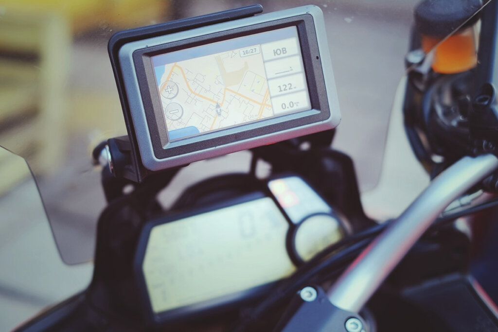 motorcycle gps close up