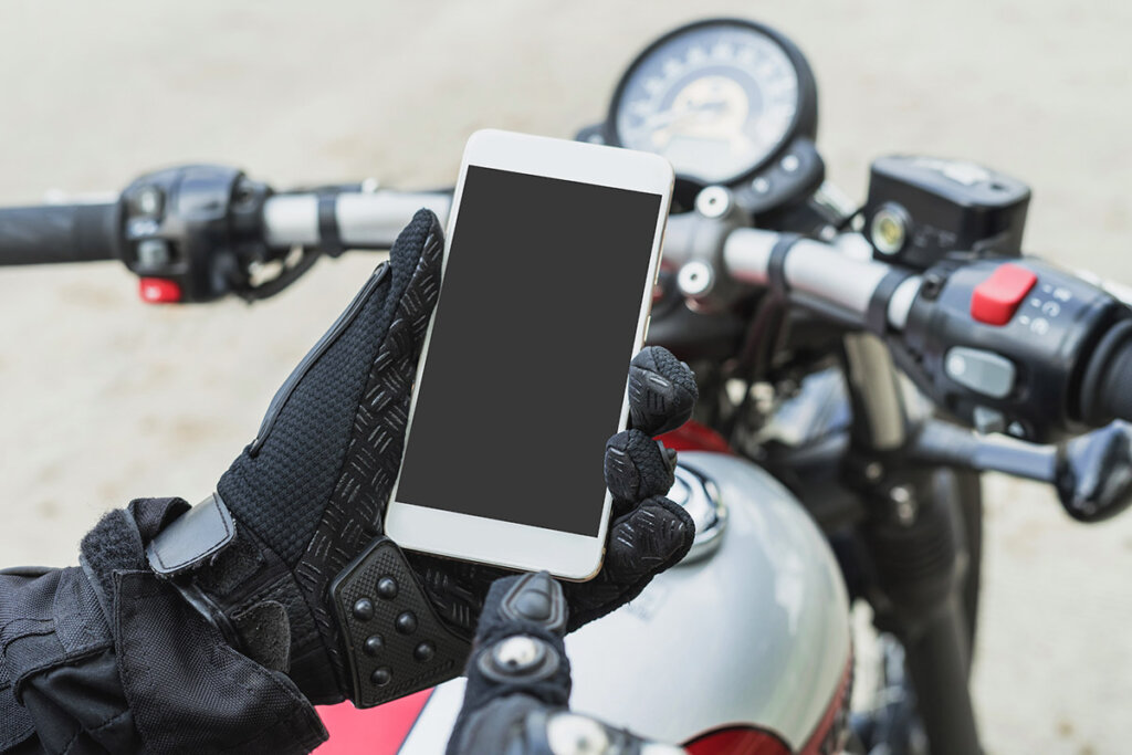 phone navi on motorbike