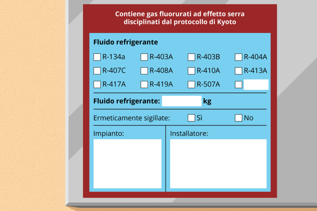 adesivo sull'installazione